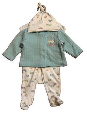 Kyle & Deena Baby Boys' Teal Car Print Pajama Set